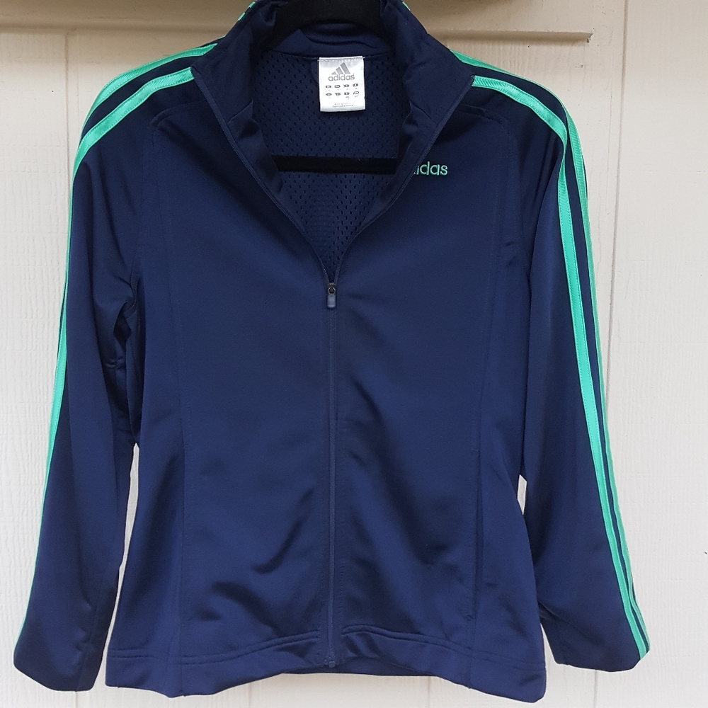S ADIDAS Y2K VINTAGE 3 STRIPE WARM UP JACKET NICE!